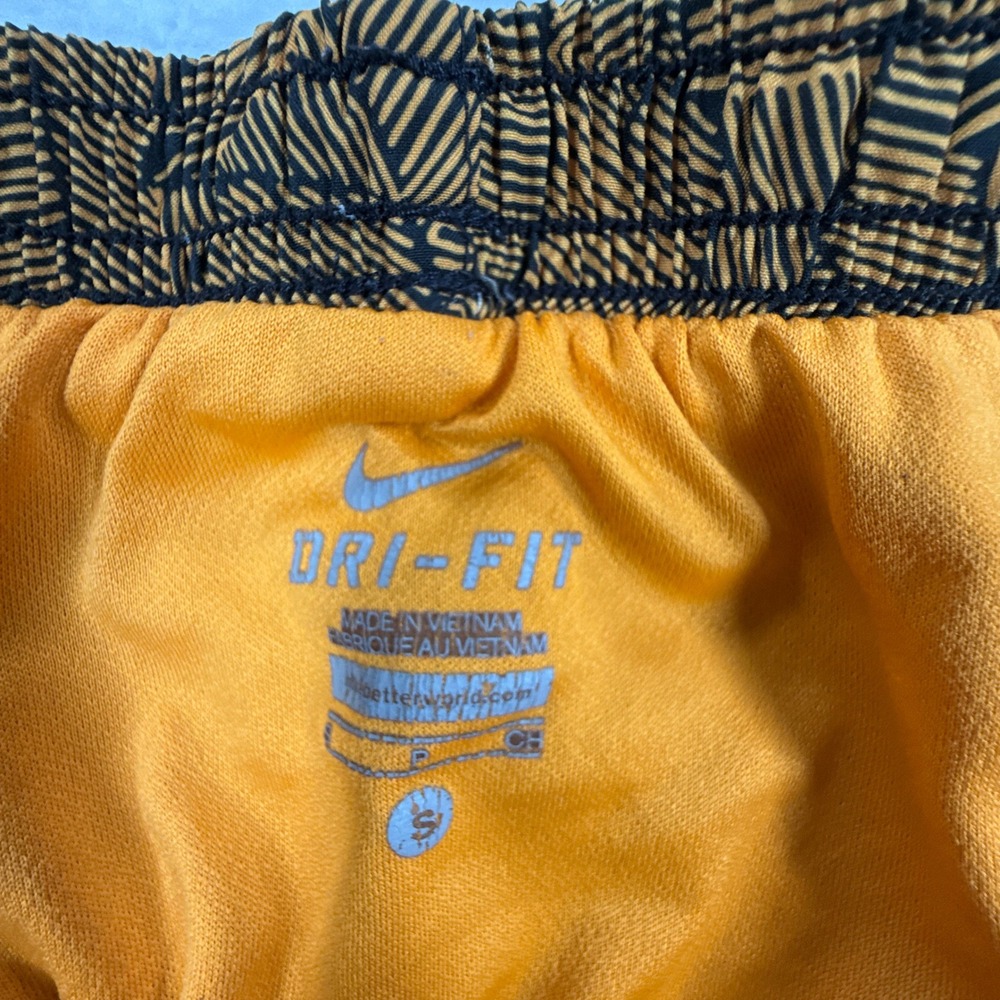 Nike Dri-FIT Tempo Womens Small Orange Black Prism Print Running Shorts - Picture 8 of 11